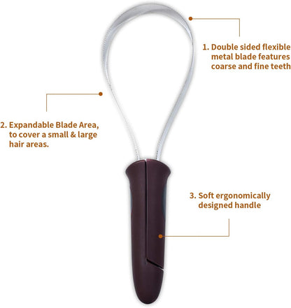 BOTH WINNERS Dual-Sided Shedding Blade with Stainless Steel Blade De-Shedding Tool for All Dog Coat Types- Soft Touch Grip (Burgundy)3