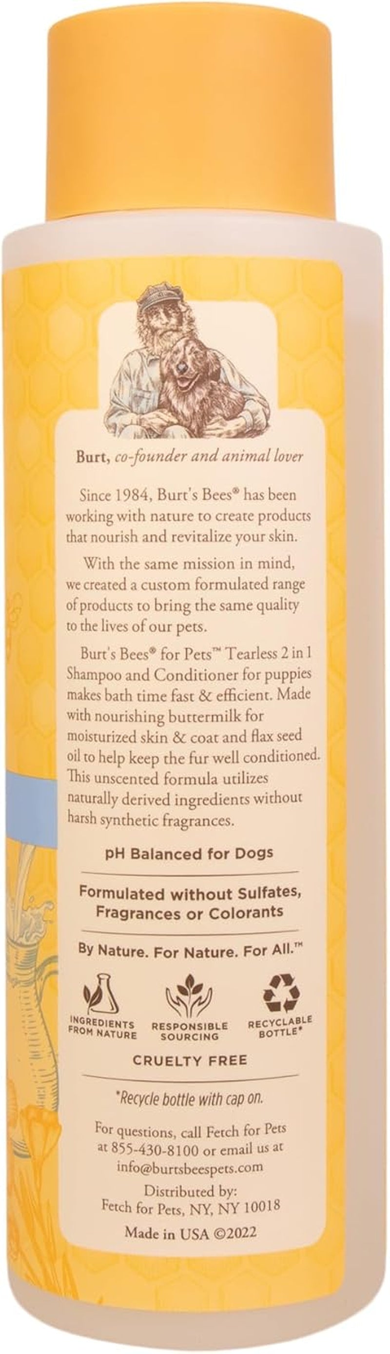 burt-s-bees-for-pets-tear-free-puppy-shampoo-conditioner-with-buttermilk-2-in-1-gentle-dog-shampoo-for-puppies-cleans-and-conditions-sensitive-skin-16-fl-oz-gentle-2-in-1-formula-cleans-and-conditions-sensitive-puppy-skin-and-coat-tearless-for-easy-bath-time