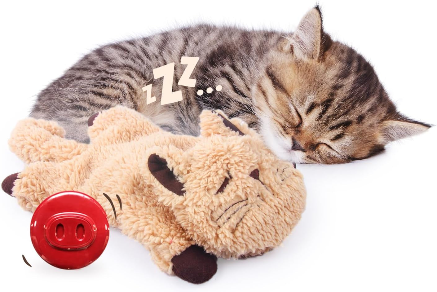 all-for-paws-cat-toys-for-indoor-cats-purring-cat-cat-plush-toy-cat-pillow-anxiety-toys-kitten-toys-pet-toy