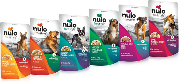 Nulo Freestyle Variety Flavor Real Meat Grain-Free Premium Puppy & Dog Food Topper, 2.8 Ounce (Pack of 6)1