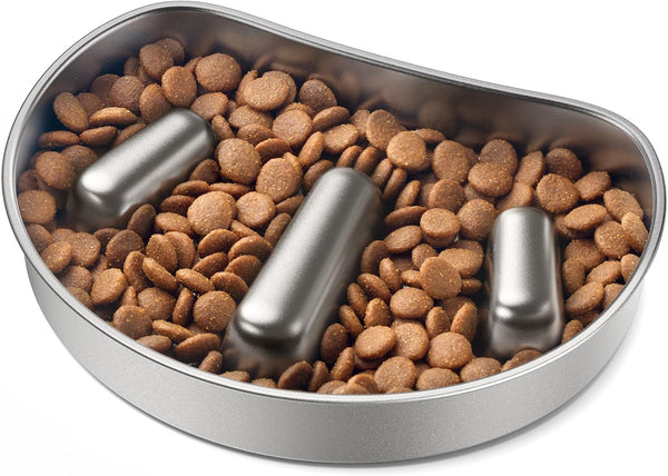 PETLIBRO Slow Feeder Bowl for Small Dogs & Cats, 1.125 Cup— Anti-Gulp Stainless Steel Dog & Cat Bowl, Helps Reduce Risk of Bloat, Dishwasher Safe — Compatible with PETLIBRO Camera Automatic Feeder1