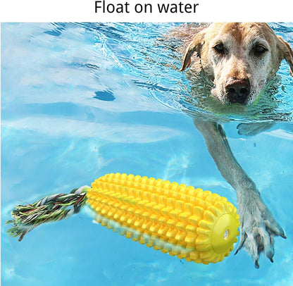 Dog Chew Toys for Aggressive Chewers,Corn Interactive Squeaky Dog Toys for Puppy Medium Breed,Tough Rubber Dental Chew Dog Toys5