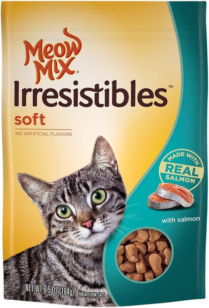 Meow Mix Irresistibles Soft Cat Treats with Real Salmon, 6.5 Oz. (203095)1