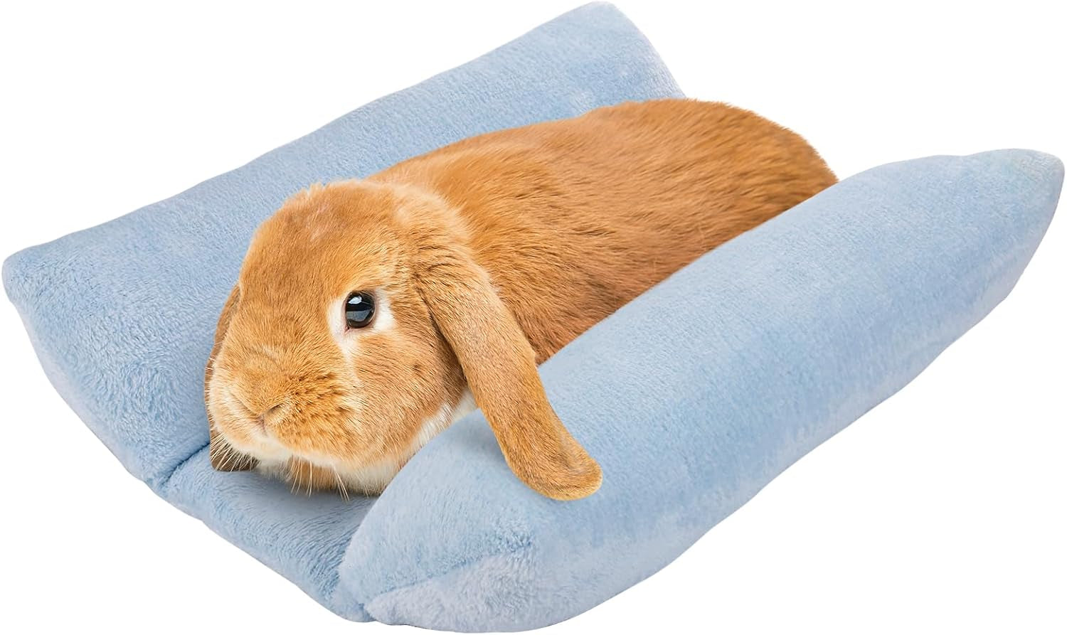 mewtogo-15-7-x-14-bunny-bed-for-rabbit-cage-thickened-soft-prevent-sore-hocks-plush-mat-with-cotton-lounger-pillows-small-animal-flop-mat-for-hutch-sleeping-indoor-gray-star