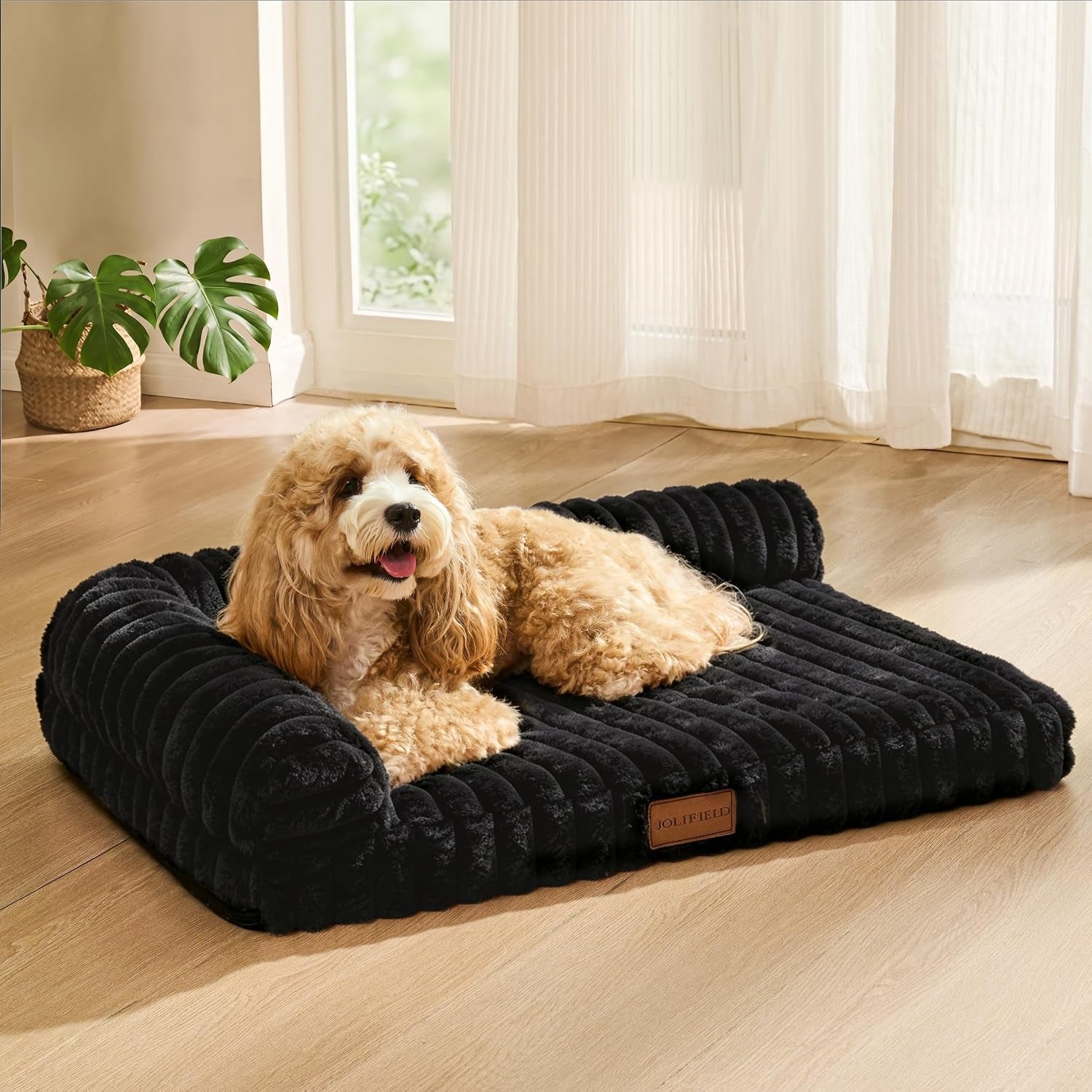 orthopedic-calming-large-dog-bed-pet-sofa-bed-36x24-grey-2-sided-pet-couch-large-sized-dog-soft-egg-crate-foam-dog-mat-waterproof-removable-washable-cover-nonskid-bottom-cat-bed