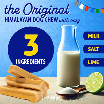 Himalayan Dog Chew, the Original Yak Cheese Dog Chews, 3 Large/Xl Yak Chews3