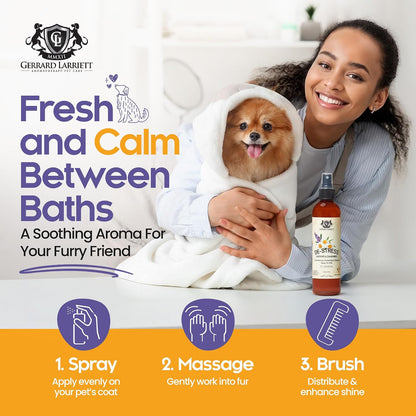 Dog Perfume Spray Long Lasting Chamomile & Lavender 8 Fl Oz, Dog Cologne Spray Long Lasting for Groomers, Calming Deodorizer Perfume for Dogs, Pet Puppy Deodorizing Fragrance by Gerrard Larriett4