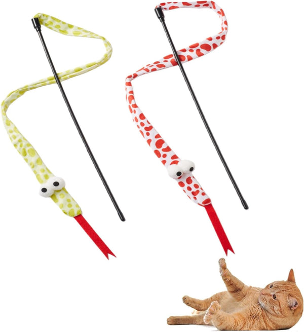 NOWFRESH Cat Wand Toy Set, 2 PCS Interactive Cat Teaser Wands with Cute Bee & Mouse Designs, Equipped with Bells and Streamers to Captivate Your Cat’S Attention11