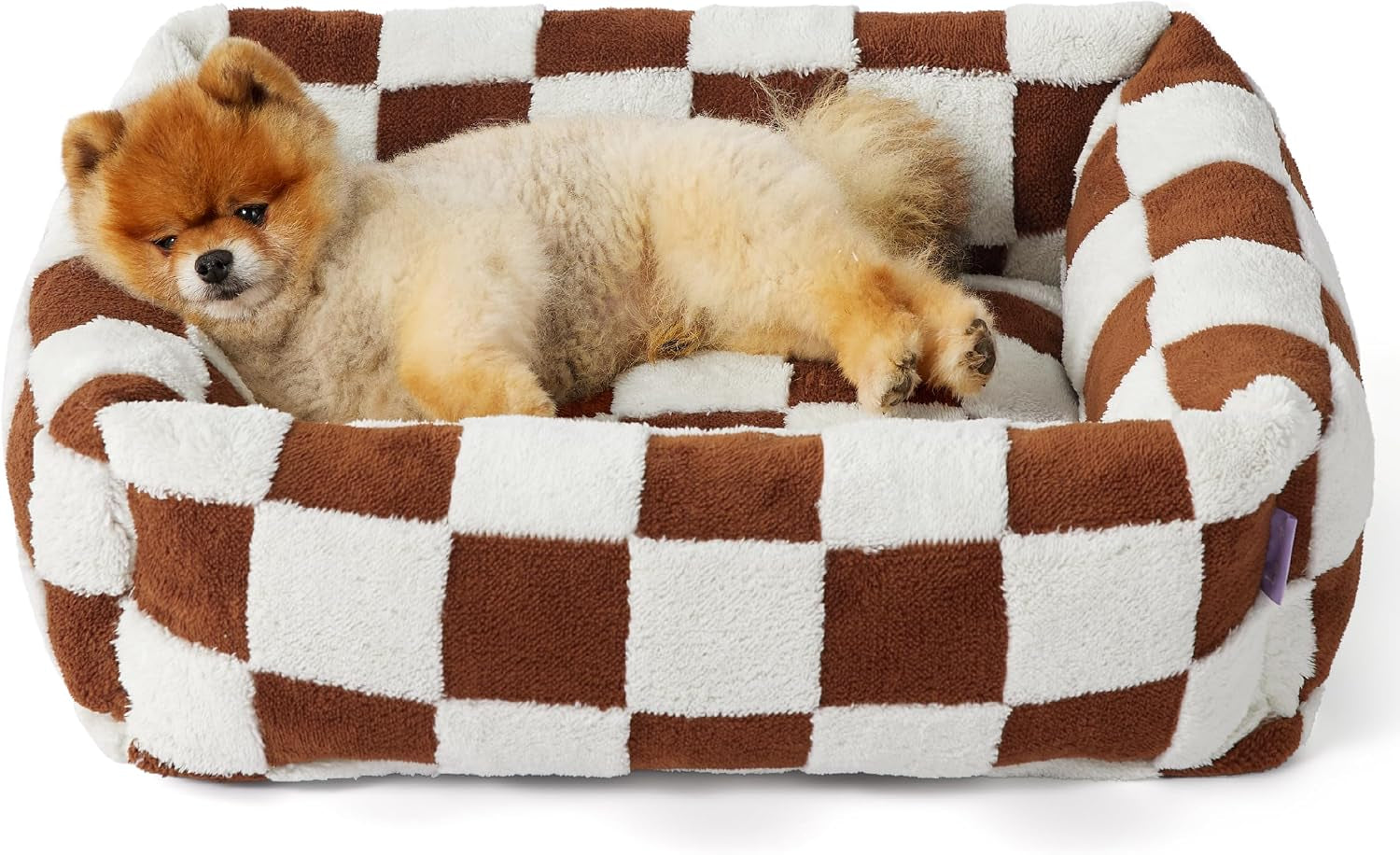 le-sure-cute-dog-bed-for-small-dogs-jacquard-washable-puppy-beds-25x21x7in-rectangle-pet-bed-comfy-orthopedic-pet-sofa-for-home-decor-anti-slip-bottom-up-to-15lbs-cozy-clouds-blue