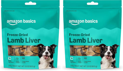 Amazon Basics Freeze-Dried Raw Single Ingredient Dog Treats (Previously Wag), Beef Liver, High Protein, Grain-Free, 3.3 Ounce (Pack of 1), Packaging May Vary11