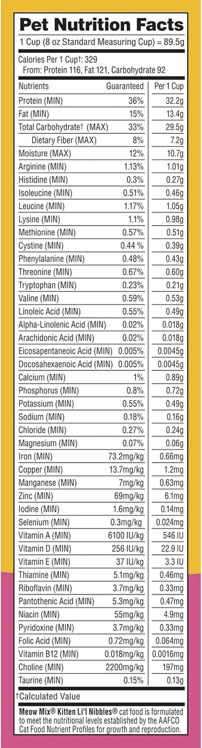 Meow Mix Cat Food, Kitten Formula, 3.15 Lb7