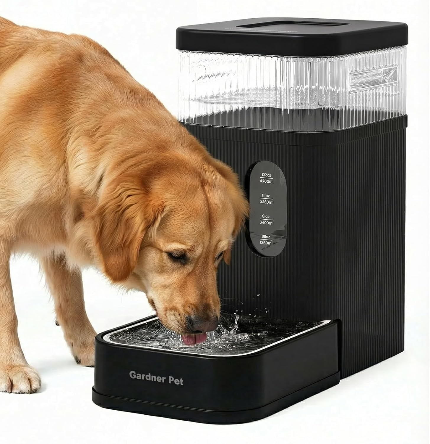 gardner-pet-2-2-gallon-automatic-dog-water-bowl-dispenser-8-5l-gravity-water-feeder-with-stainless-steel-bowl-maifan-stone-filter-bpa-free-for-for-cats-and-dogs-black-2-2-gallon