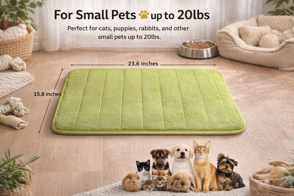 Washable Pet Bed Mat (23.6 X 15.8 Inch) – 3-Pack for Indoor/Outdoor Use, Soft Sleeping Mat for Cats, Small Pets, Kitty, Puppy, Rabbit – Cozy Bedding Pads for Pets up to 20Lbs2