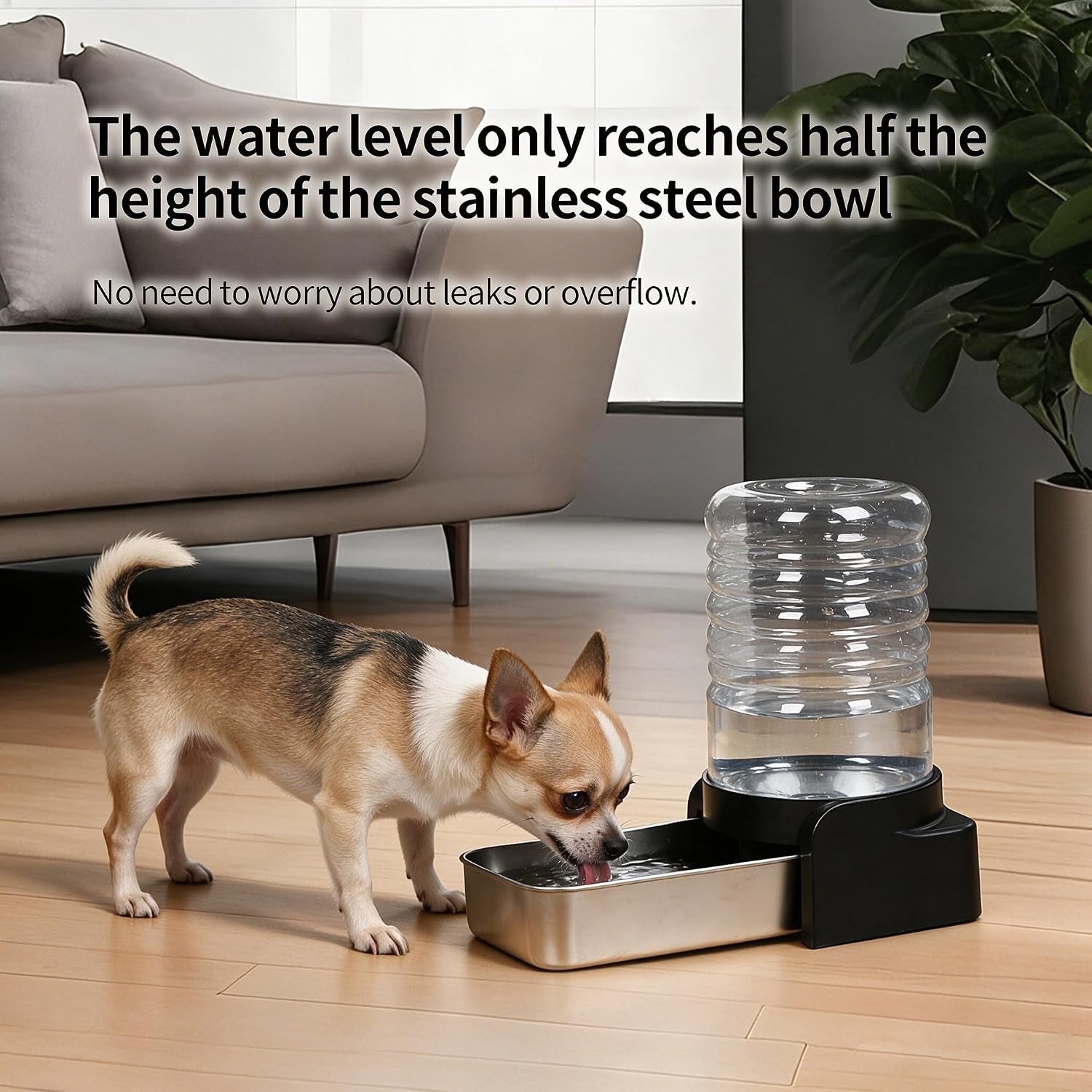 pakeway-1-1-gallon-gravity-water-dispenser-for-cats-and-small-dogs-automatic-pet-waterer-with-stainless-steel-bowl-transparent-tank-and-3-filters-4-1l