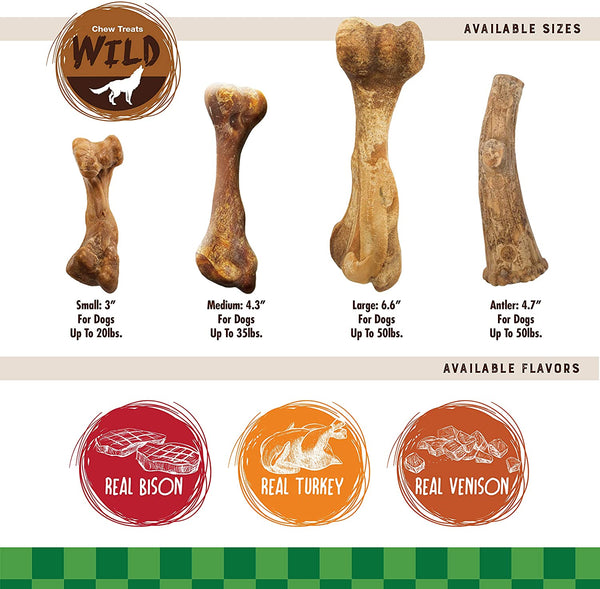 Nylabone Healthy Edibles WILD Natural Dog Chew Treats, Bison Flavor, Small Dogs up to 20 Lbs - Made in USA (16 Count)4