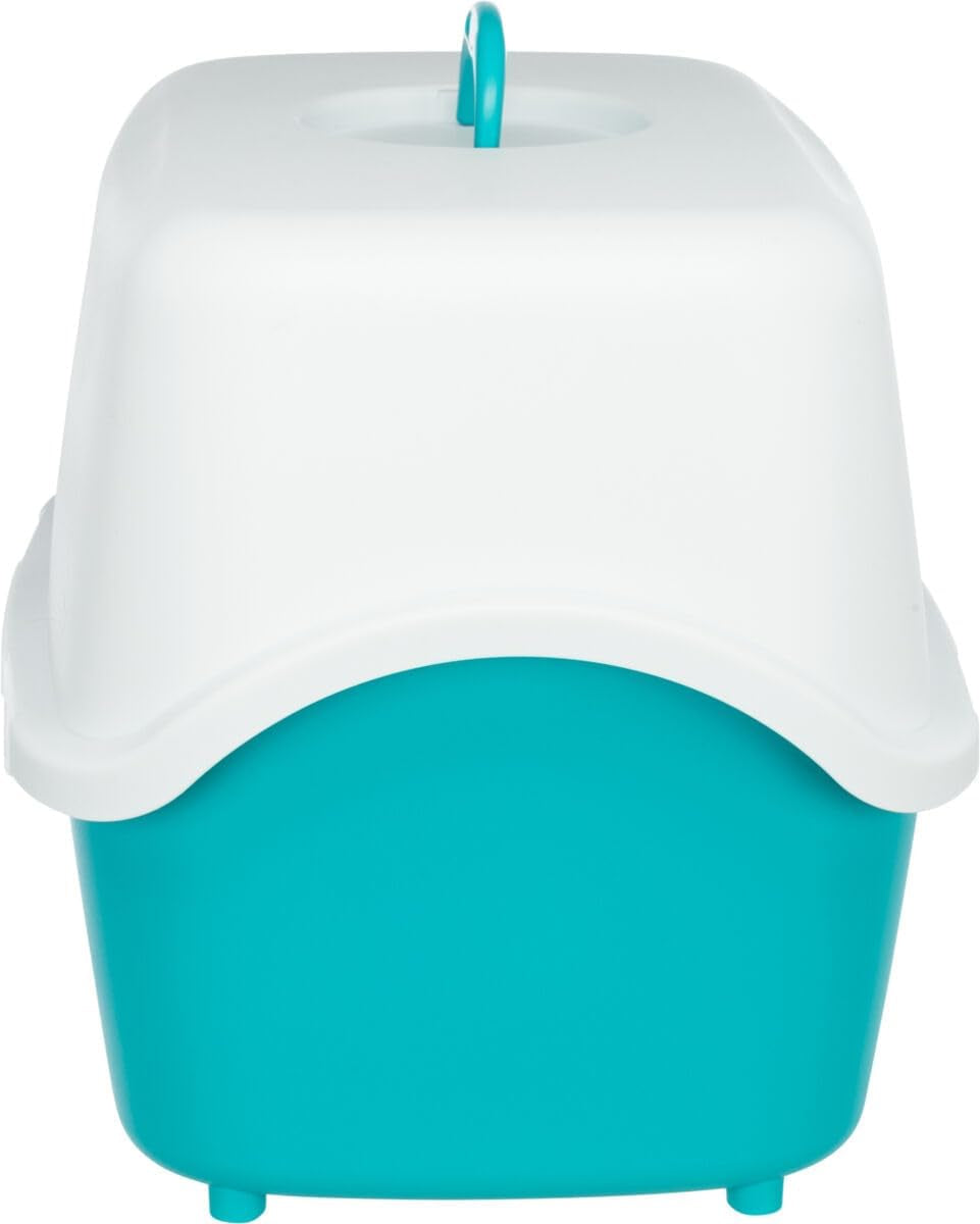 trixie-vico-litter-tray-for-cats-turquoise-white