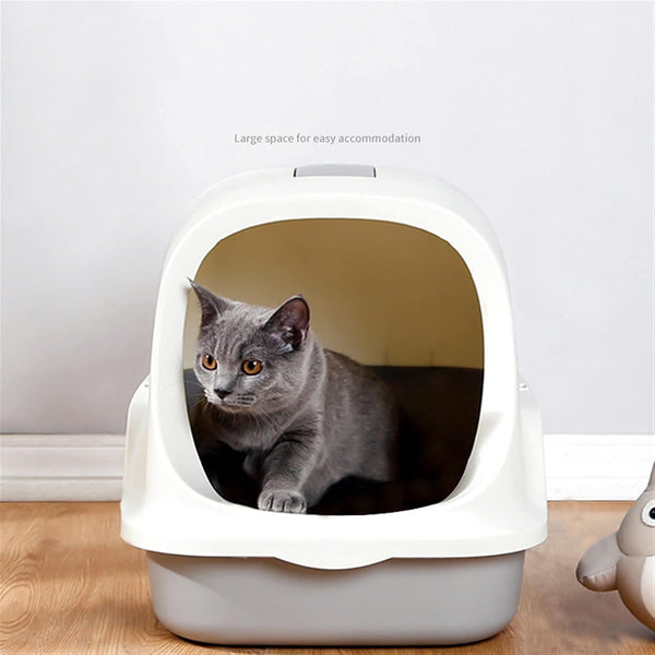 Dog Potty Training Toilet ﻿ Cat Litter Box Large Enclosed Toilet with Transparent Door Cover Splash-Proof Pet Supplies(A)4