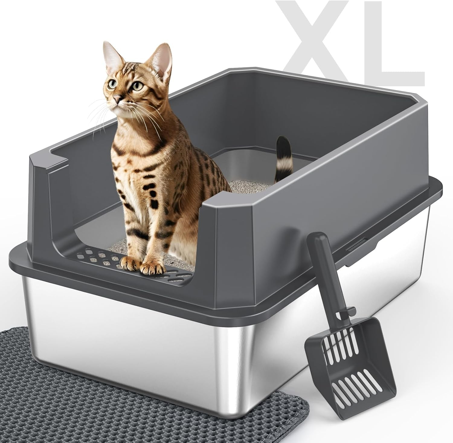 stainless-steel-litter-box-extra-large-litter-boxes-for-big-cats-xlarge-metal-cat-litter-box-with-lid-anti-urine-leakage-xl-box-with-high-sides-easy-clean-non-sticky-scoop-included