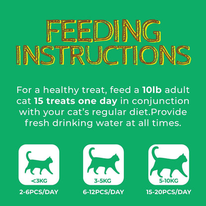 Just Try 13.4 OZ Crunchy Cat Treats Catnip Treats for Cats with Digestive Support, Natural Ingredients Kitten Treats with Real Salmon, Healthy Feline Snacks Training Biscuits Dental Care | Natural Chicken & Catnip. Crunchy Cleans Teeth, Fiber Reduces Hairballs. Perfect Training Rewards for All Cats.5