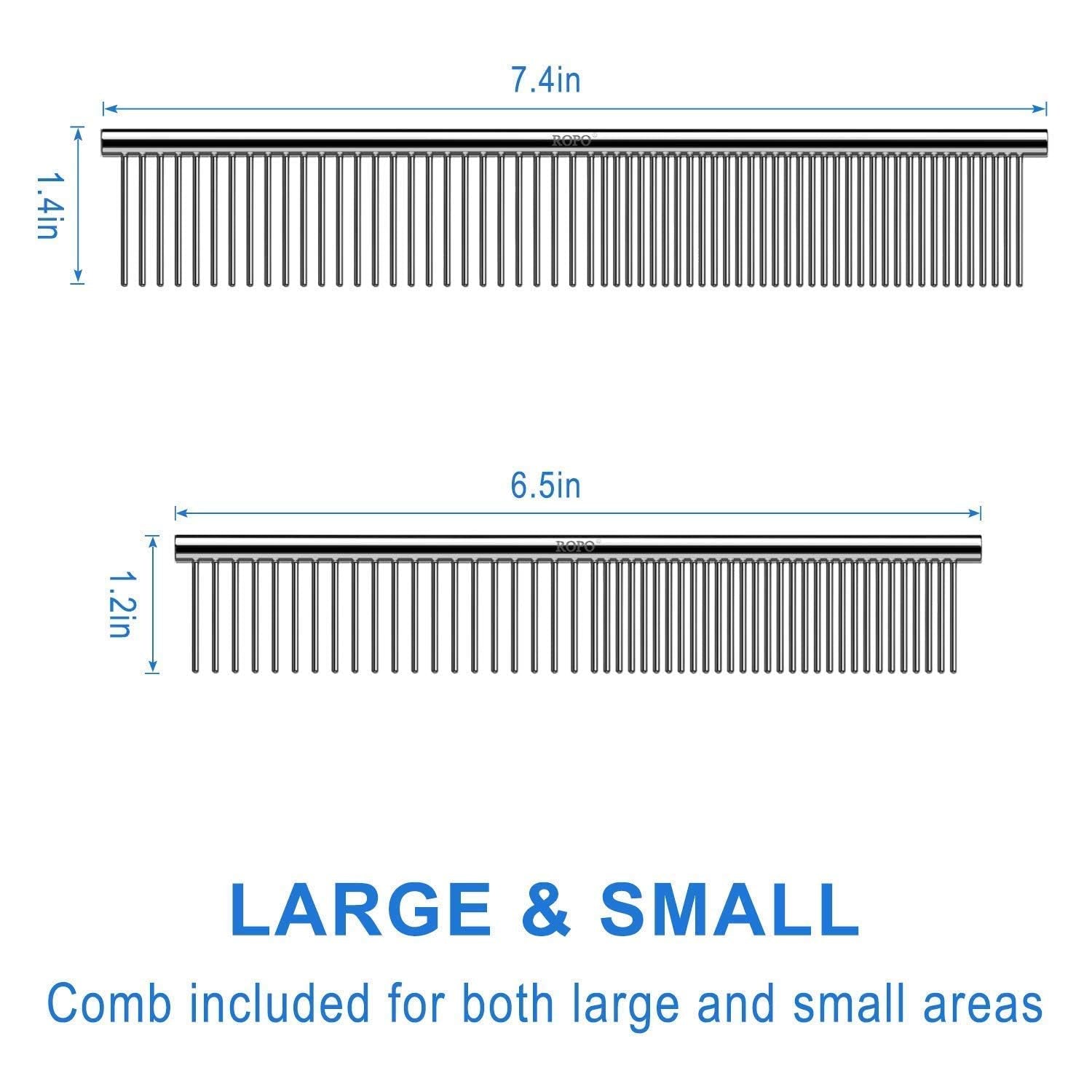 cwxzstm-pet-steel-combs-dog-cat-comb-tool-for-removing-matted-fur-pet-dematting-comb-with-rounded-teeth-and-non-slip-grip-handle-prevents-knots-and-mats-for-long-and-short-haired-pets-6-5in-7-4in
