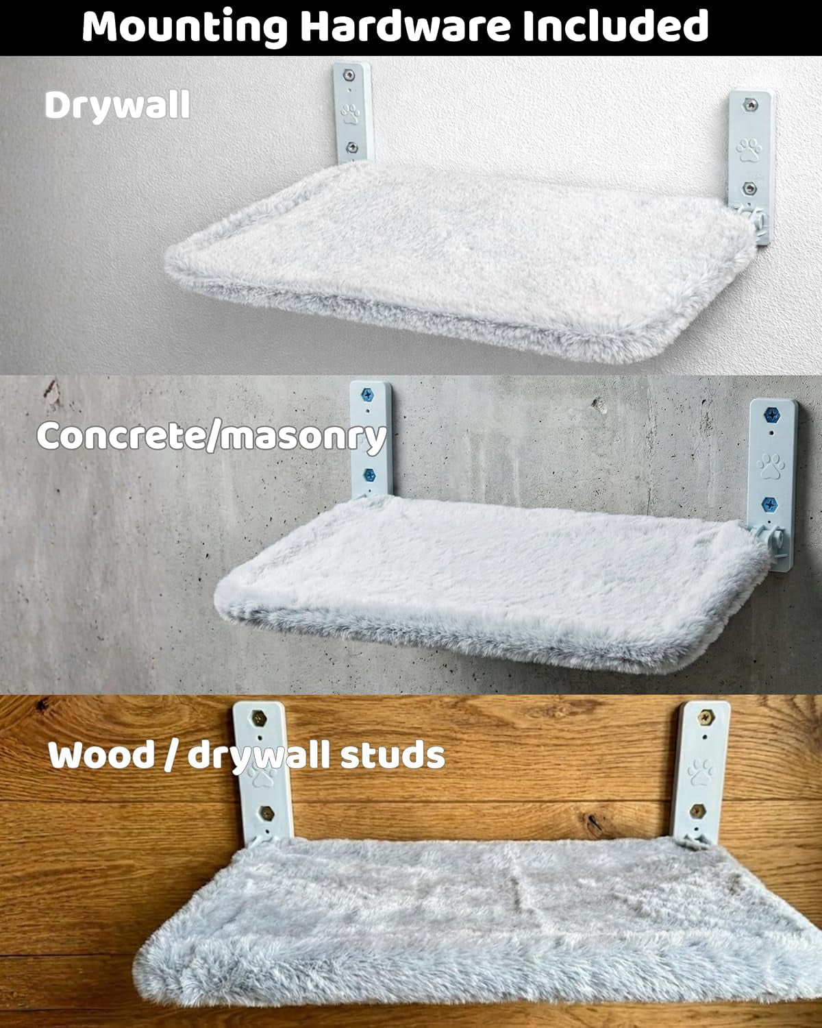 otterpets-cat-wall-bed-with-ultra-soft-plush-cover-foldable-cat-wall-hammock-shelf-bed-with-35-lb-metal-support-removable-washable-fabric-hardware-for-all-walls-light-grey-fabric-and-white-metal