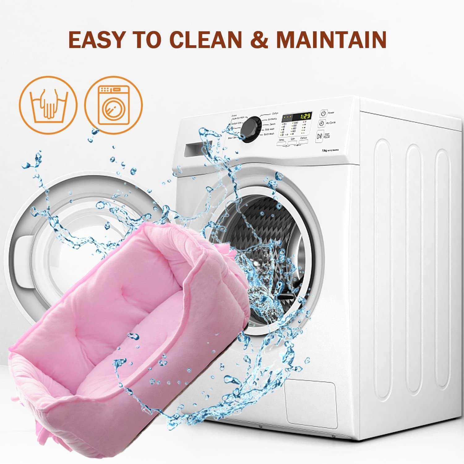 cute-princess-dog-bed-pink-puppy-bed-for-small-dogs-breathable-cat-couch-bowknot-pet-cushion-comfortable-kitten-nest-girl-doggy-sofa-waterproof-bottom-pink