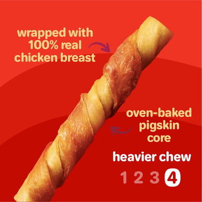 Oinkies Porkalicious Smoked Jerky Twists Dog Treats, 32Pk3