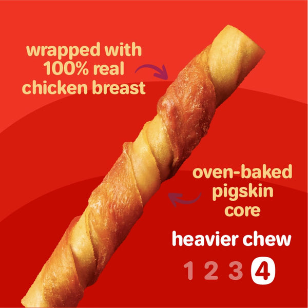 Oinkies Porkalicious Smoked Jerky Twists Dog Treats, 32Pk3