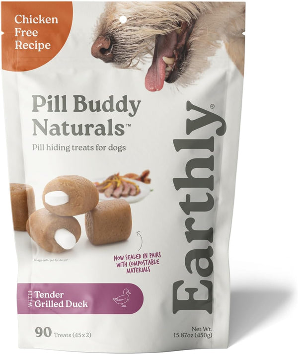 Presidio Earthly Pill Buddy Naturals - PB & Apple Recipe Pill Hiding Treats for Dogs - Make a Perfect Pill Concealing Pocket or Pouch for Any Size Medication - 30 Servings14