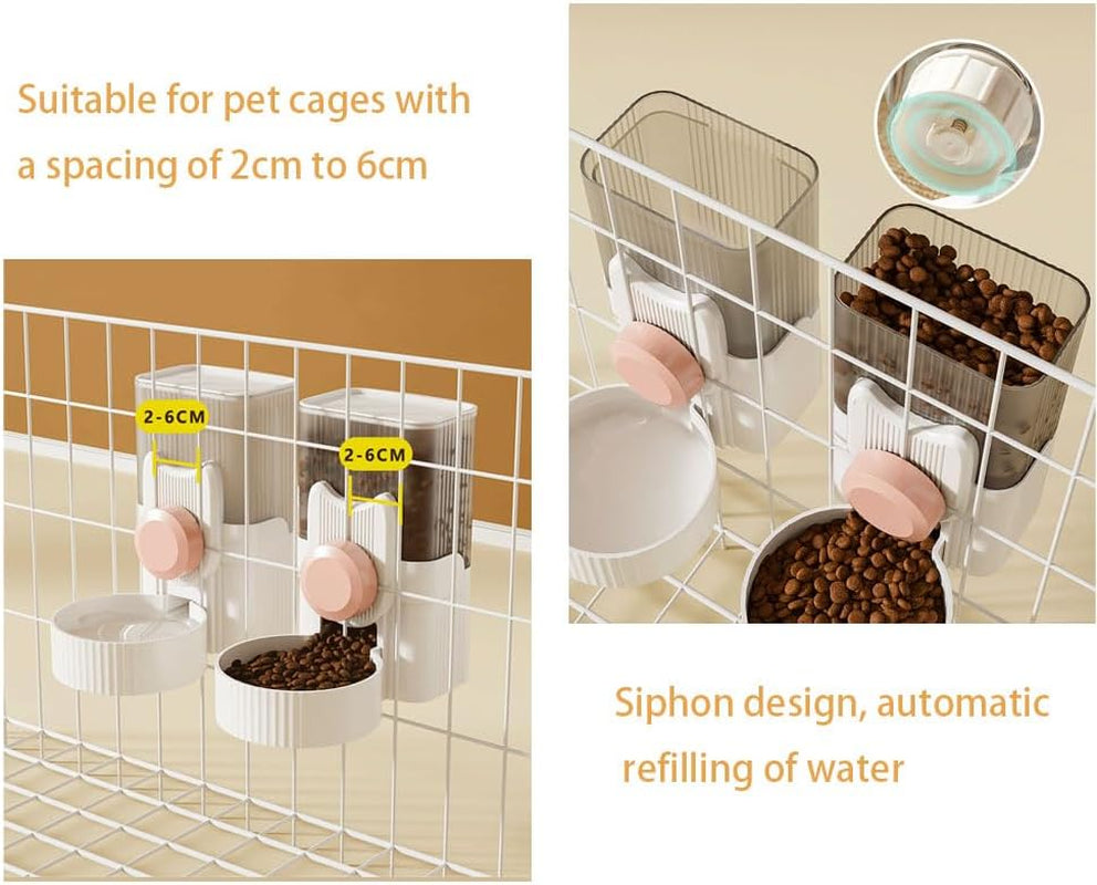 pet-dog-cat-hanging-automatic-feeder-and-water-dispenser-set-2-in-1-gravity-pet-food-water-bowl-for-cage-no-spill-small-dog-rabbit-food-dispenser-green