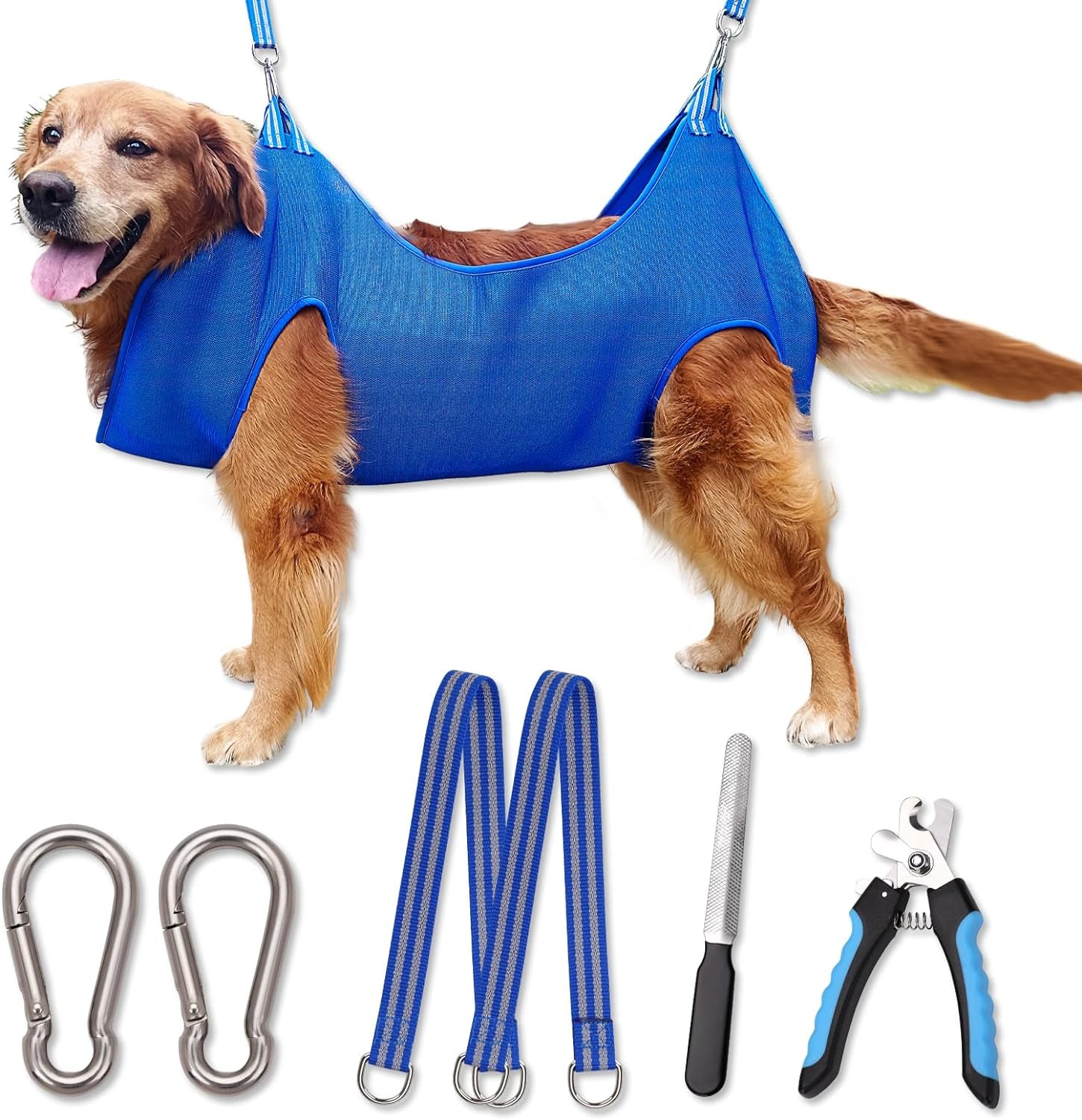 kkiimatt-10-in-1-pet-grooming-hammock-harness-with-nail-clippers-trimmer-nail-file-dog-hammock-grooming-sling-for-nail-trimming-clipping