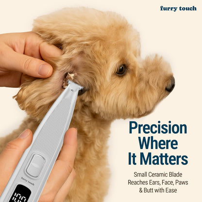 Dog Paw Trimmer - Electric Cordless Pet Clippers for Dogs & Cats - Quiet Dual-Speed Groomer with Pet-Safe Blade for Feet, Ears, Face - USB-C Rechargeable - with Travel Bag, Comb & Brush2