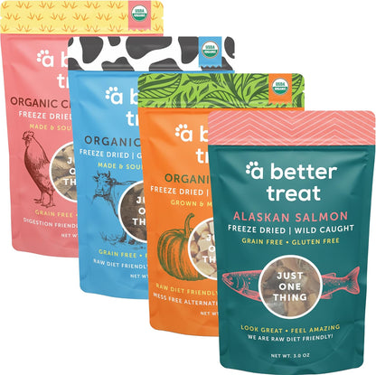 A Better Treat – Organic, Single Ingredient, Freeze Dried Pumpkin, Grass Fed & Finished Beef Liver, Chicken, Sweet Potato Dog Treats & Cat Treats | Natural, Healthy, Diabetic Friendly | Made in USA7
