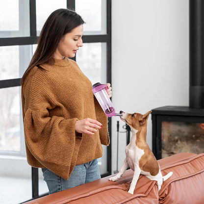 Dog Crate Water Bottle Dispenser - No Drip Cat Kennel Water Dispenser & Cage Water Feeder - Easy-To-Use Water Bottle for Dog Crate - Perfect for Keeping Your Pet Hydrated (Grey)-500Ml7