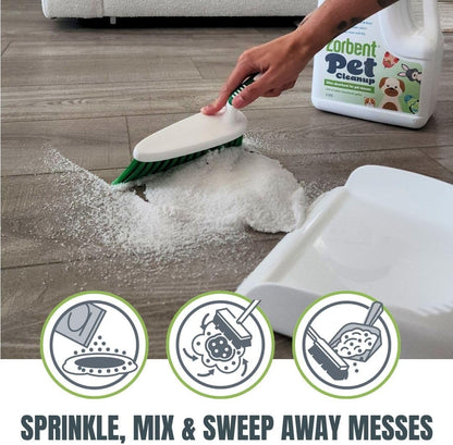 Zorbent Pet Accident Cleanup – Odor Remover for Dog & Cat Messes. Absorbs 1 Gallon. Pet-Safe Cleaner for Urine, Vomit, Poop & Accidents on Hardwood, Tile, Vinyl, Concrete, Short Carpet & Rugs, 5 Qt4