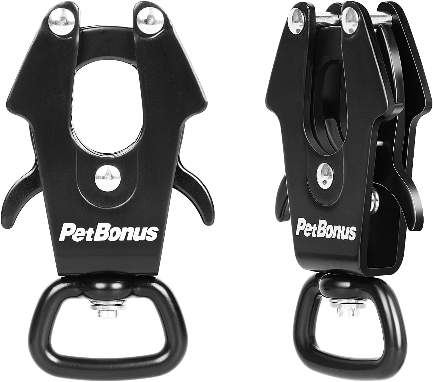 petbonus-2-pcs-frog-clip-dog-leash-clasp-quick-release-metal-carabiner-360-degree-swivel-heavy-duty-safety-clip-for-linking-pet-collar-dog-harness-secure-dog-lead-hook