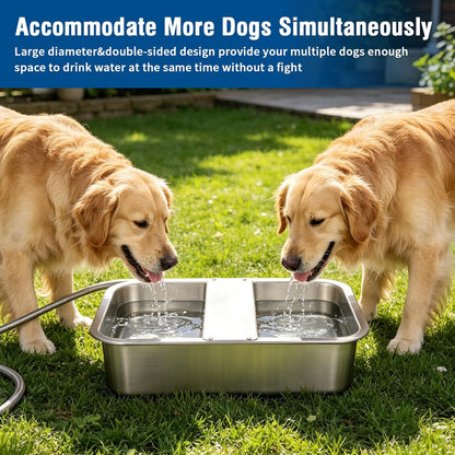 BWOGUE 3 Gal Automatic Dog Water Dispenser, Stainless Steel Bowl for Dogs | Automatic Dog Water Bowl Dispenser, Float Valve Control, Outdoor Use, Easy to Mount & Clean, Large Dogs, Cats, Chickens8