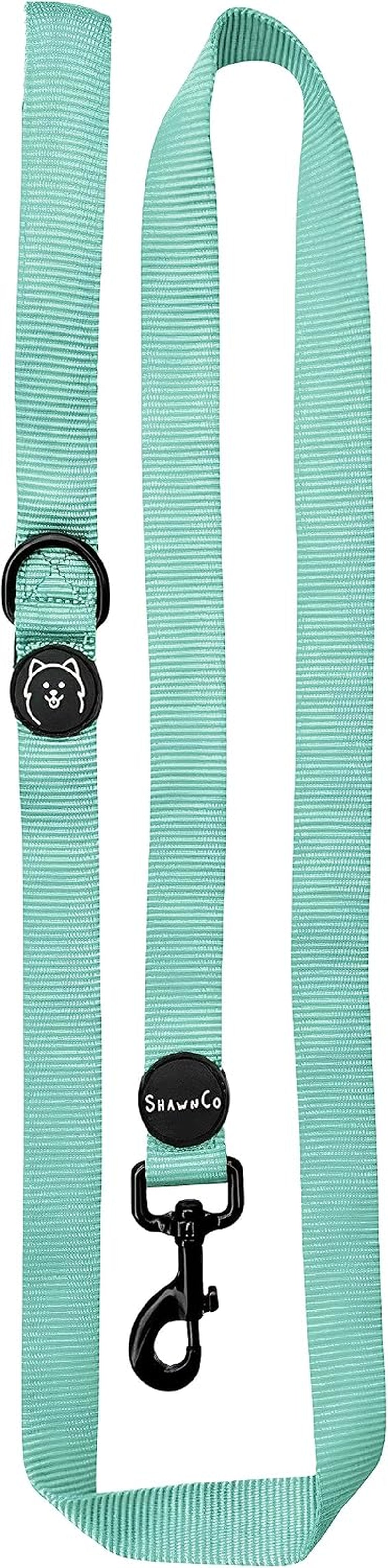 shawnco-dream-walk-dog-leash-premium-nylon-pet-leash-with-soft-neoprene-handle-for-small-medium-and-large-dogs-icy-lilac-m-l-6ft-w-2-handles