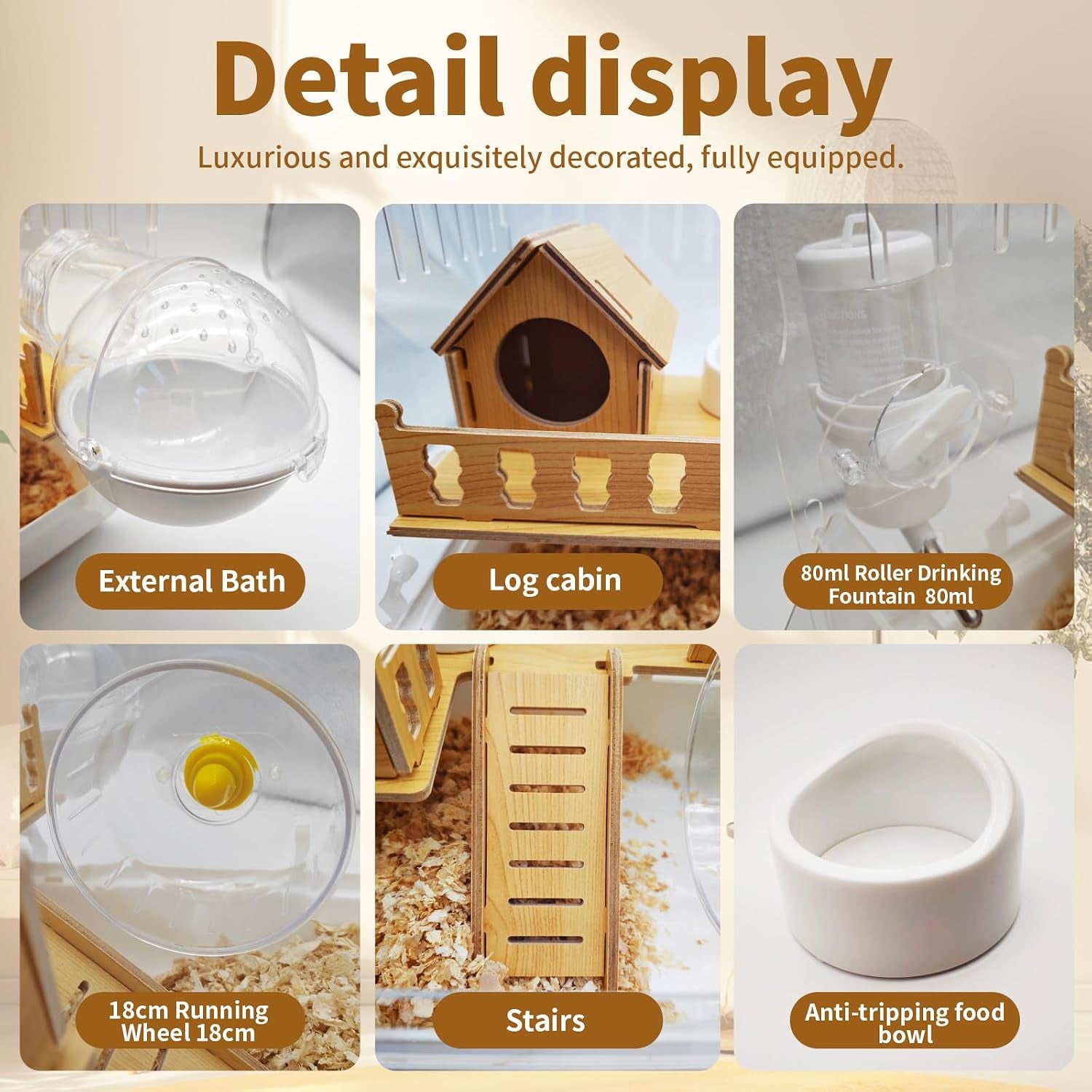 acrylic-hamster-cage-2-tier-hamster-cage-with-wooden-accessories-for-dwarf-syrian-hamsters-14x10x-11-clear-pet-mice-small-hamster-habitat-gerbils-house