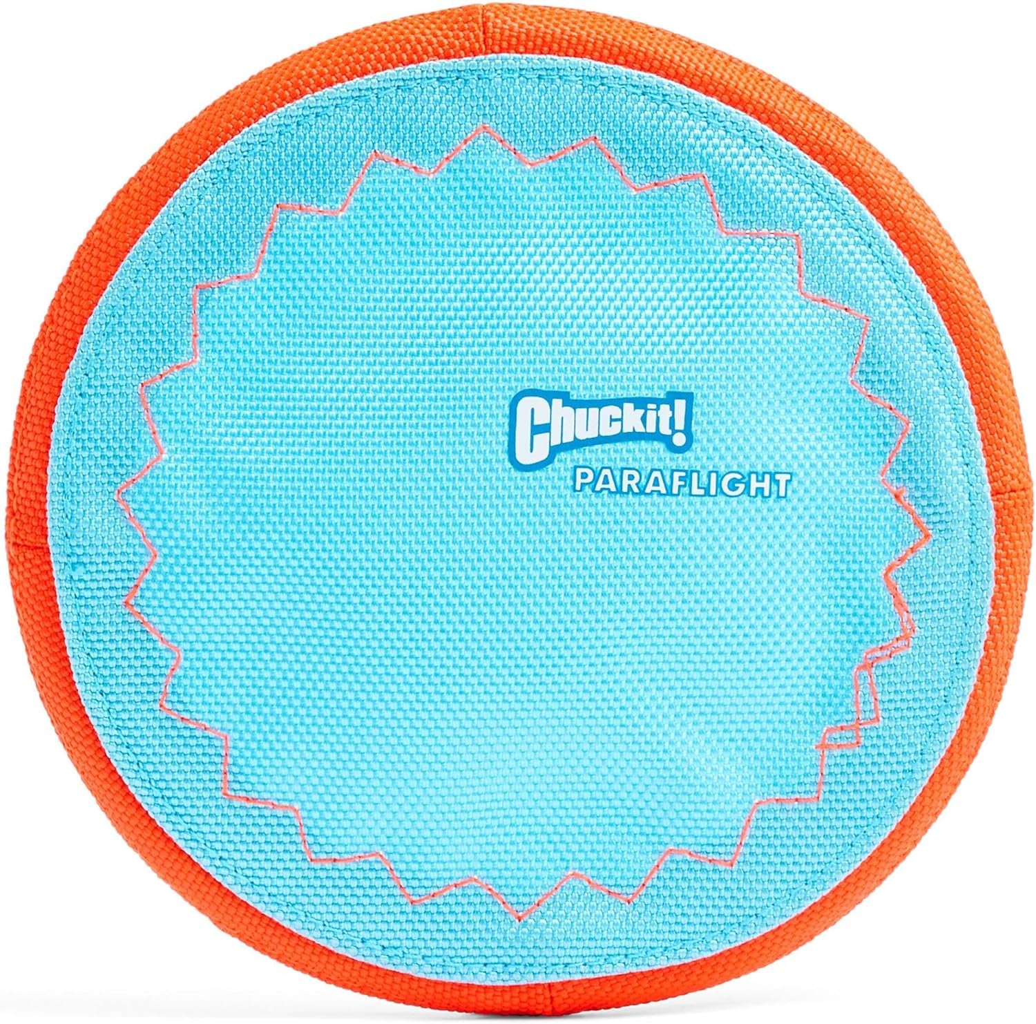 chuckit-paraflight-flying-disc-dog-toy-water-floating-flyer-durable-nylon-construction-with-soft-rubber-edges-for-medium-and-large-dogs-size-large-9-75-l-x-9-75-w-pack-of-1-durable-nylon-build-with-soft-rubber-edges-made-for-medium-and-larger-sized-breeds-lightweight-and-easy-to-throw-pack-of-1