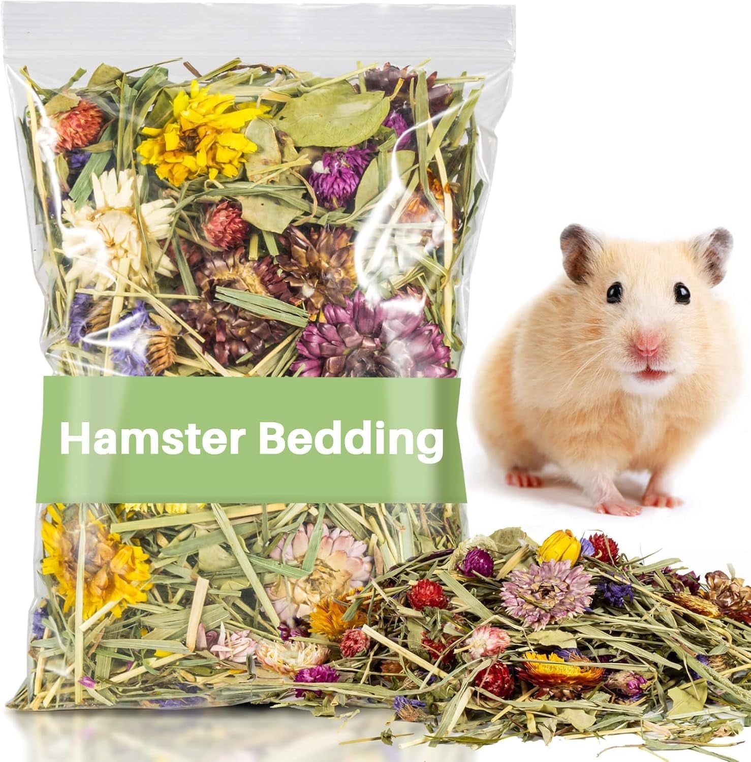 sukh-hamster-bedding-odor-control-150g-flowers-herbs-for-small-animals-natural-habitat-decor-and-forage-material-for-dwarf-hamster-chinchilla-guinea-pig-rabiit-gerbil-mice-lemming