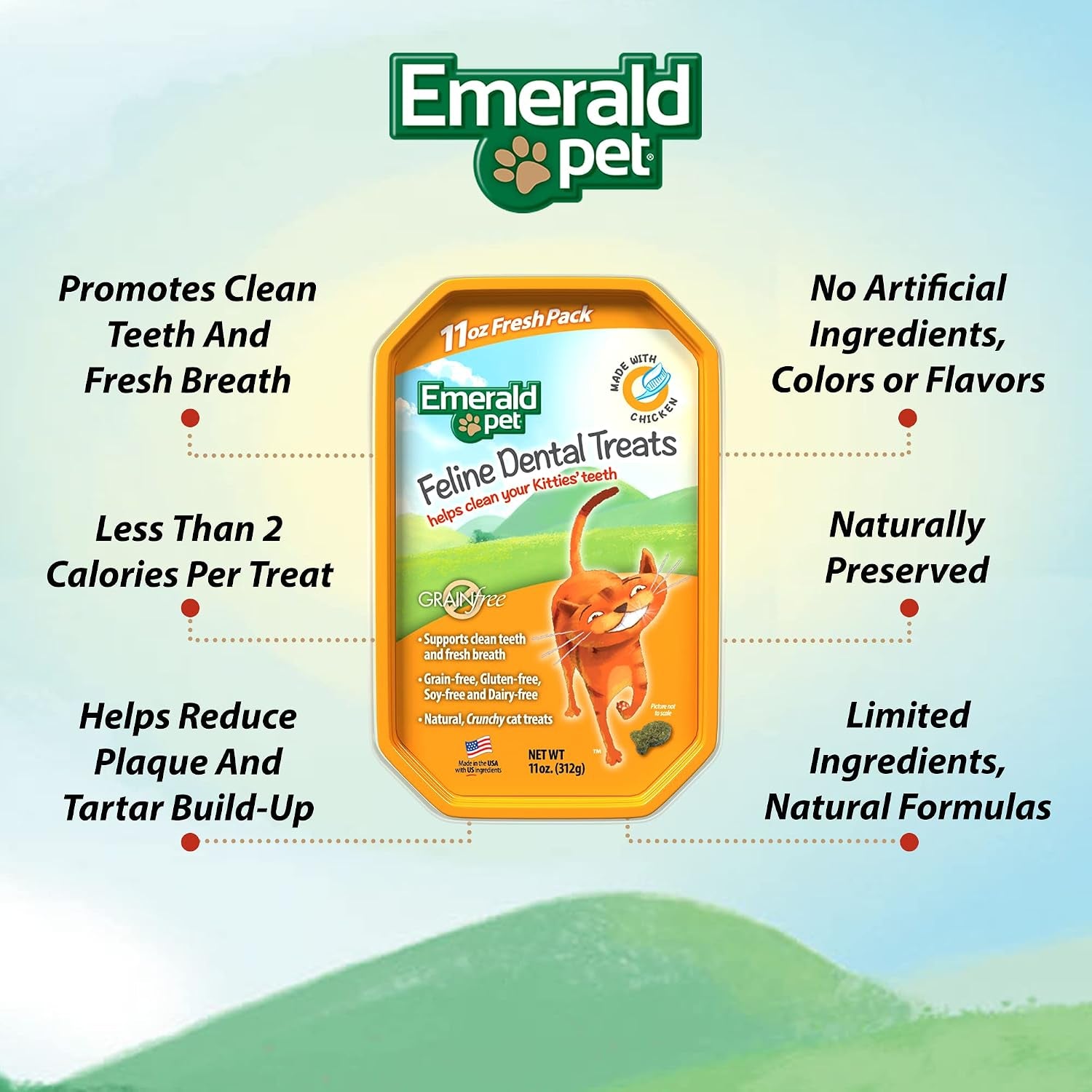 emerald-pet-grain-free-cat-dental-treats-with-chicken-crunchy-natural-dental-treats-for-cats-to-clean-teeth-freshen-breath-and-reduce-plaque-tartar-11-oz-tub