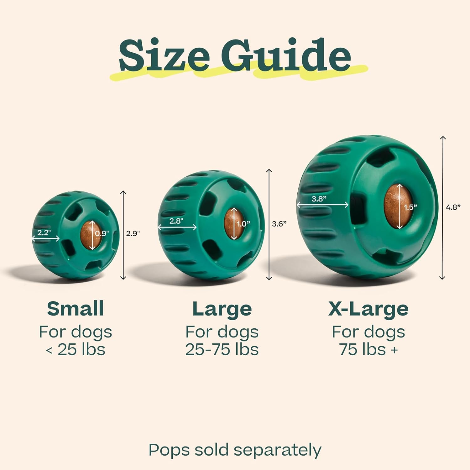 woof-pupsicle-interactive-dog-ball-toy-for-dogs-25-75-lbs-green-long-lasting-enrichment-toy-for-medium-large-dogs-easy-fill-design-low-mess-play-made-of-natural-rubber-easy-to-clean