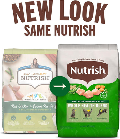 Nutrish Dry Cat Food, Chicken & Brown Rice Recipe, 14 Lb. Bag (Rachael Ray) | Vitamin E and Antioxidants Help Support a Healthy Immune System, Provides Complete & Balanced Nutrition2