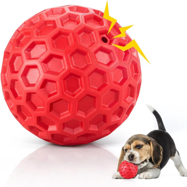DISSKNIC Indestructible Squeaky Dog Ball, Relieves Anxiety, Cleans Teeth, Interactive Chew Toy for Aggressive Chewers, Dog Toy for Large Breeds, Outdoor Waterproof15