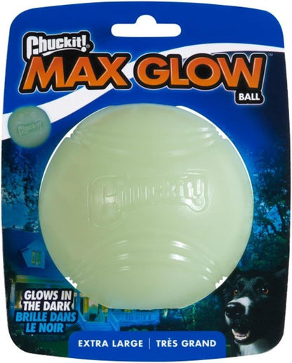 Chuckit! Glow in the Dark Bouncy Balls - Ball for Dogs, Chuckit Dog Toy, Max Glow Balls - Medium, 2.5 Inch Pack of 214