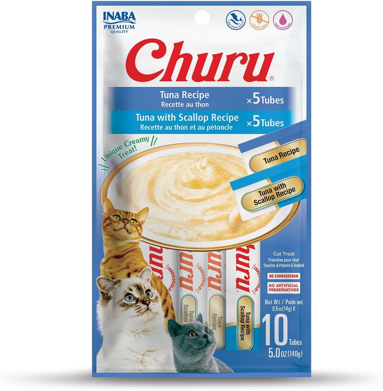 inaba-churu-cat-treats-lickable-squeezable-creamy-puree-cat-treat-with-green-tea-extract-taurine-0-5-ounces-each-tube-20-tubes-tuna-variety