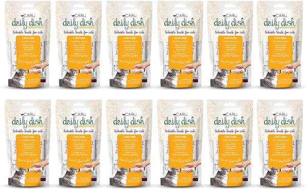 CARU - Daily Dish Tuna Flavored Cat Smoothies - 0.5Oz Tubes - 4 Pack8