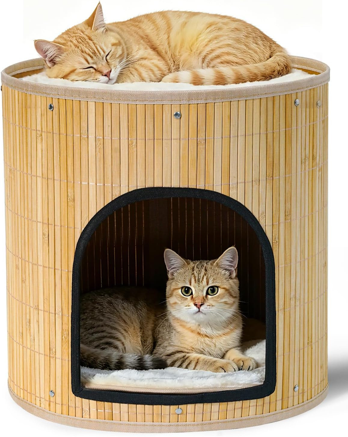 syandlvy-large-cat-house-kitten-condo-with-bed-for-indoor-cats-portable-2-tier-foldable-natural-bamboo-cave-with-double-sided-cushion-15-5x15-7-washable-kitten-hideout