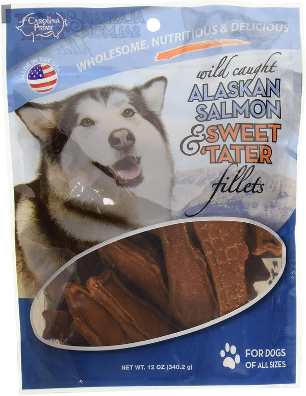 Carolina Prime Pet 40192 Salmon Jerky Treat for Dogs ( 1 Pouch), One Size (Packaging May Vary)6